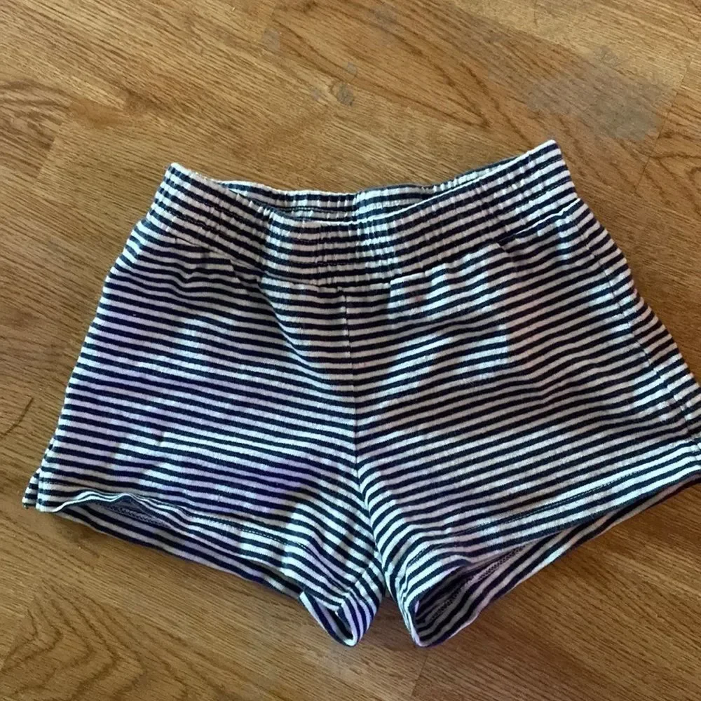 Gymboree Girls Navy Blue White Cotton Shorts Size 7/8 Casual Summer Playwear